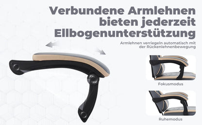 Ergonomischer Gaming Stuhl mit Fußstütze mit stabilen Armlehnen