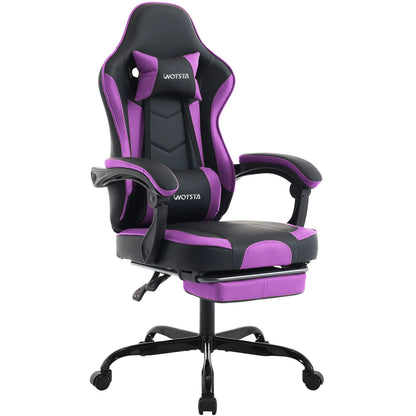 Ergonomischer Gaming Stuhl mit Fußstütze – Bürostuhl verstellbar