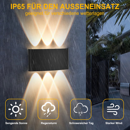 LED Wandleuchte Außen warmweiß