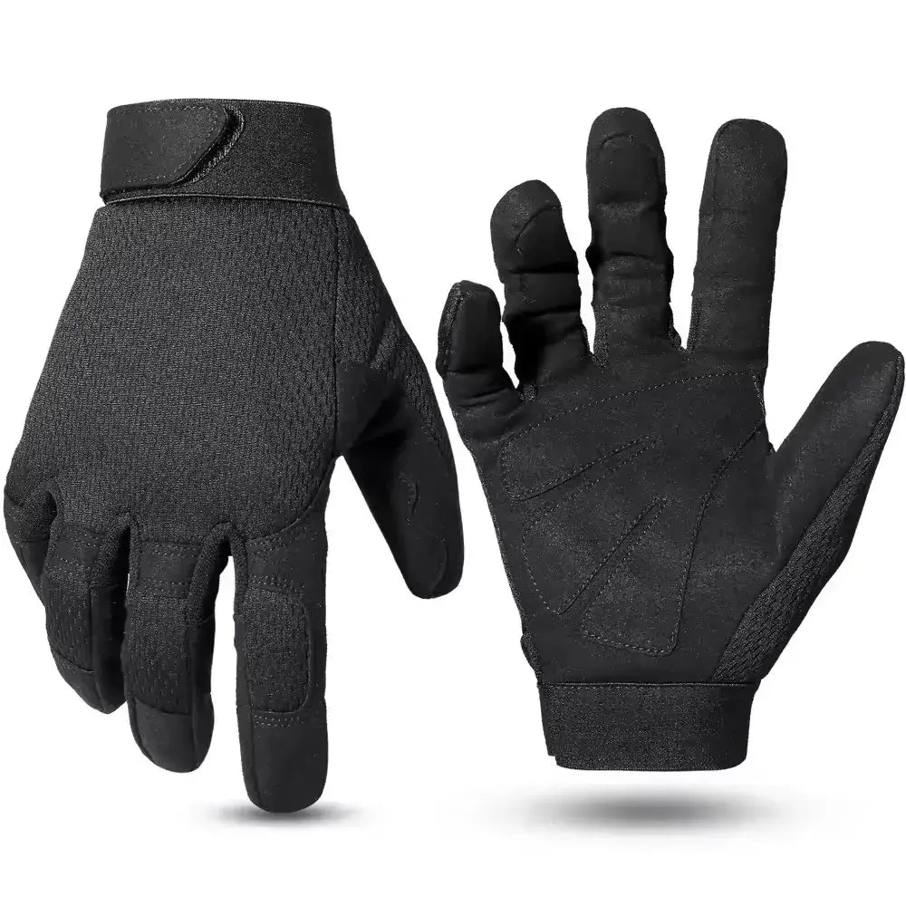 Schwarze Touchscreen Handschuhe mit rutschfestem Grip