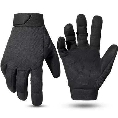 Schwarze Touchscreen Handschuhe mit rutschfestem Grip