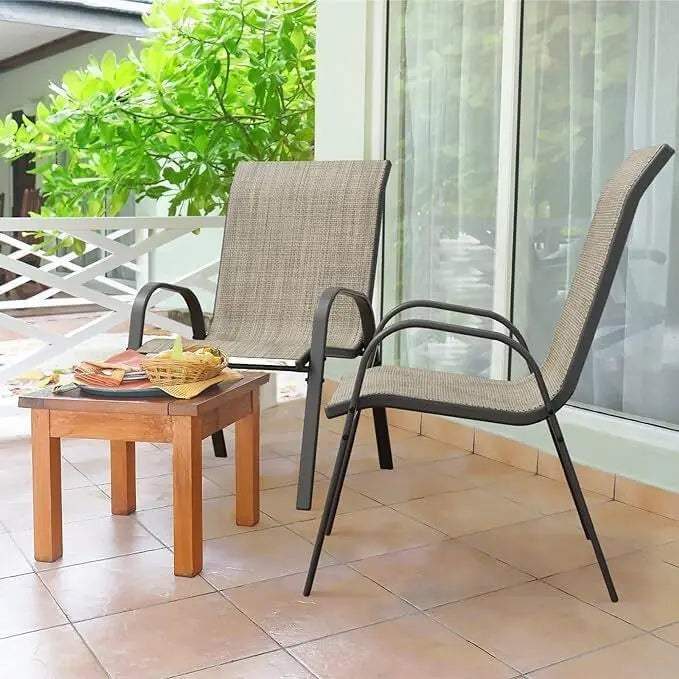 Terrassenstühle wetterfest im eleganten Set für Outdoor-Möbel