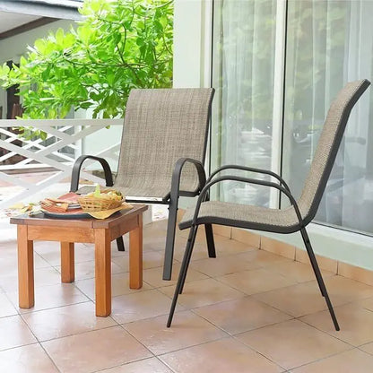 Terrassenstühle wetterfest im eleganten Set für Outdoor-Möbel