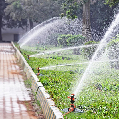 Automatischer Rasensprinkler 360° – Gartenbewässerung mit großer Reichweite für Rasen, Garten & Beete