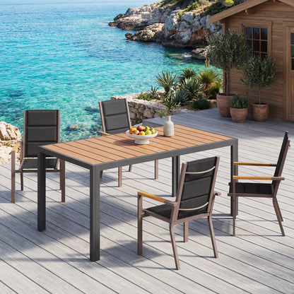 Aluminium Gartentisch wetterfest auf Terrasse mit modernem Design