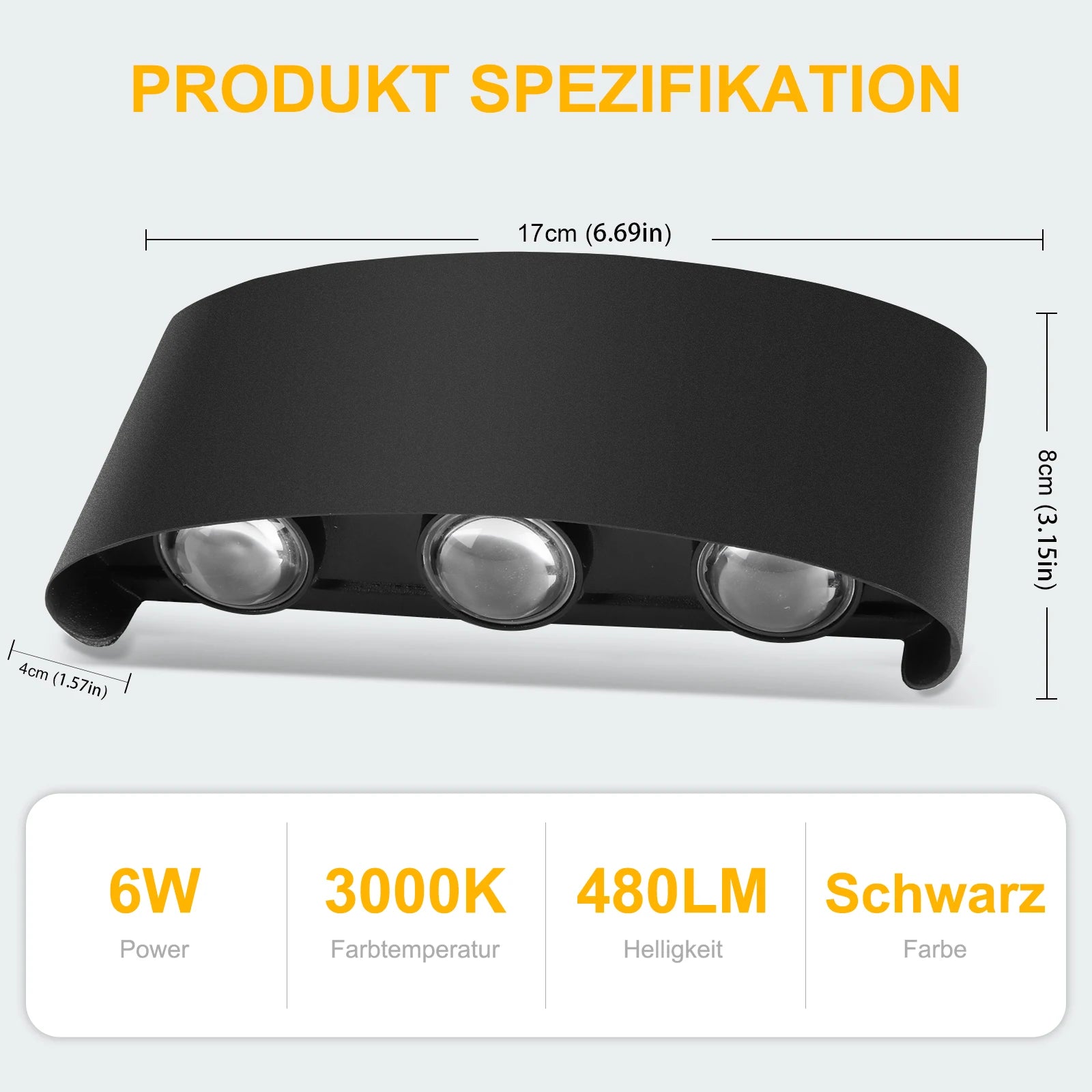 LED Wandleuchte Außen Aluminium