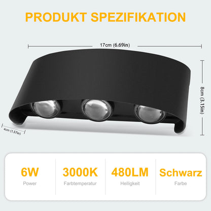 LED Wandleuchte Außen Aluminium