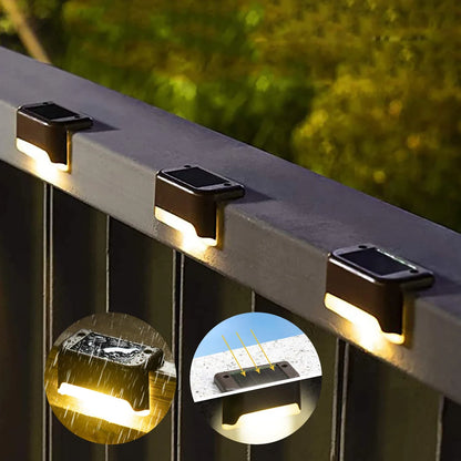 Solar LED Treppenleuchten zur Beleuchtung von Treppenstufen im Außenbereich