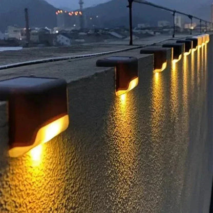 Solar LED Treppenleuchten wasserdicht für Gartenwege und Terrassen