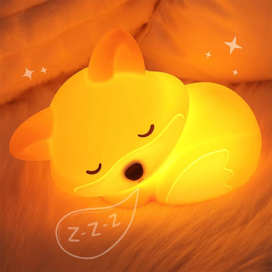 Fuchs Nachtlampe mit warmweißem LED Licht