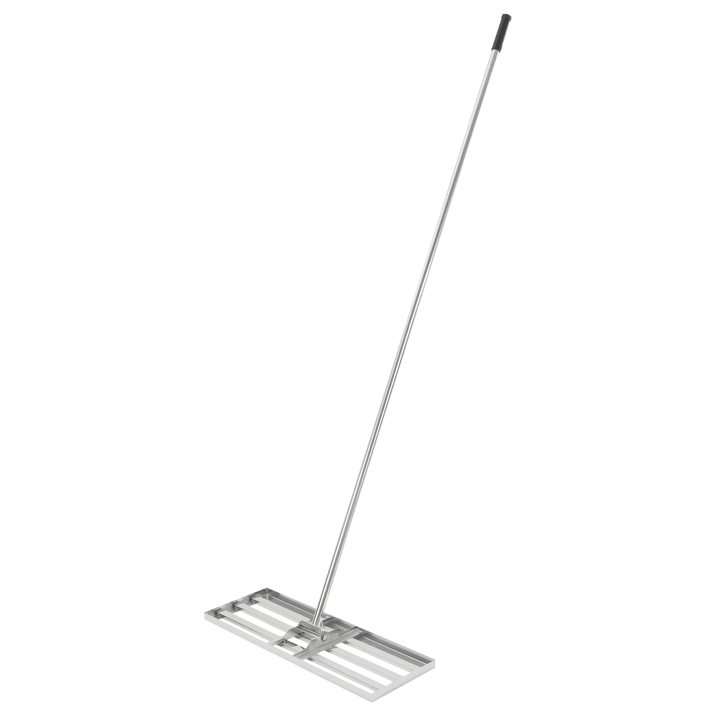 75×25×200 cm Rasenplanierer T-Form – Edelstahl Nivellierrechen mit 180° Schwenkkopf für perfekten Rasen