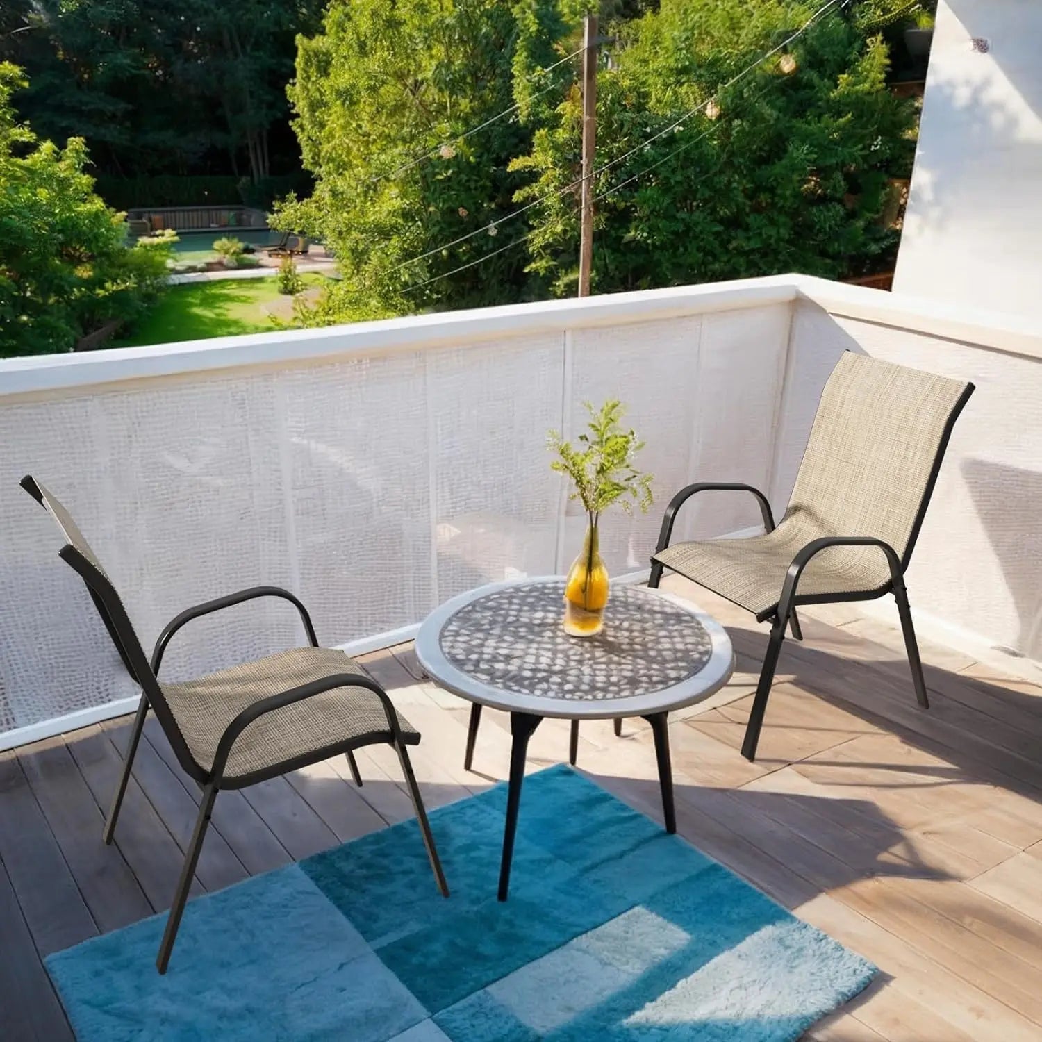 Terrassenstühle wetterfest mit hoher Rückenlehne und modernem Design
