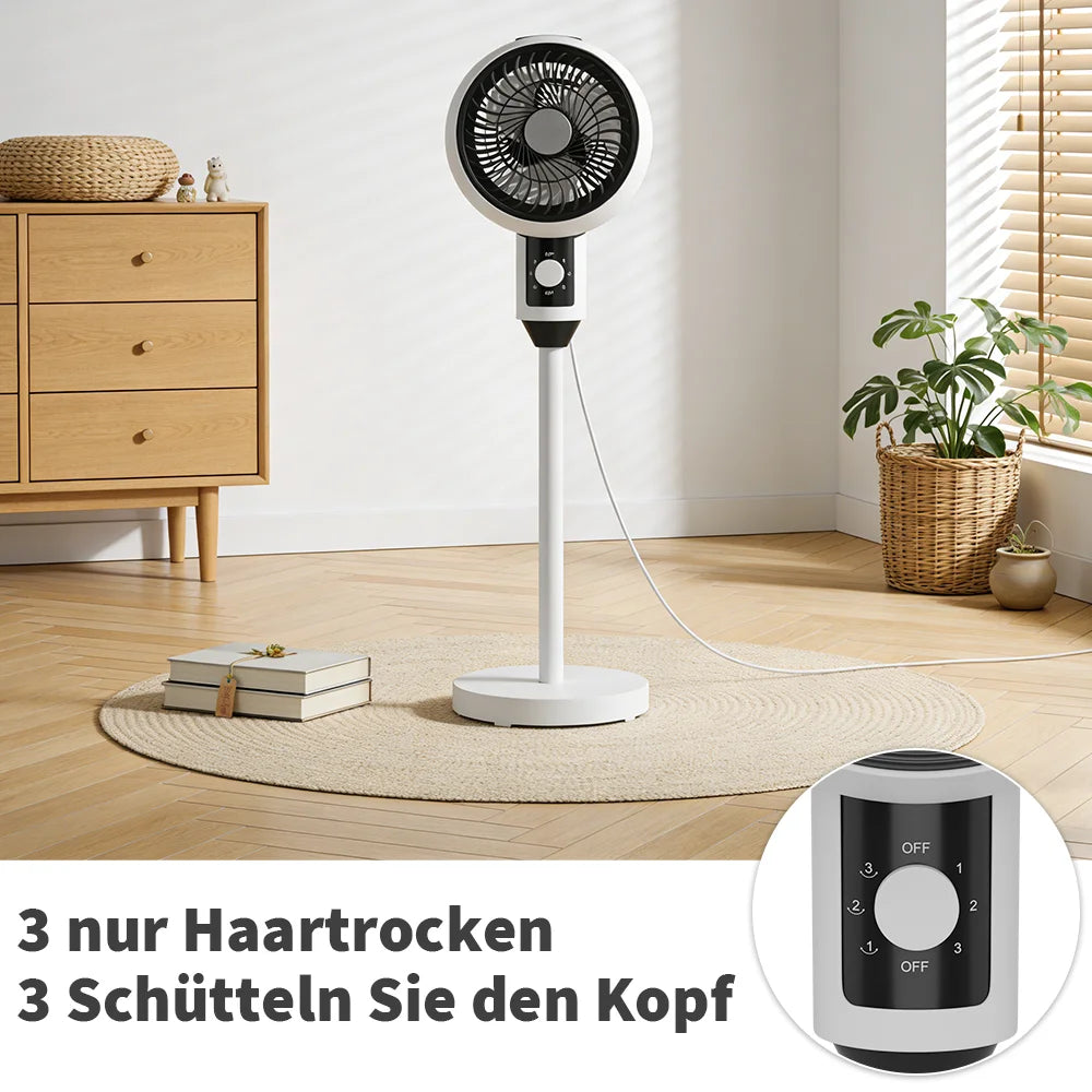 Umluftventilator 92 cm – Standventilator mit 3 Stufen & Oszillation