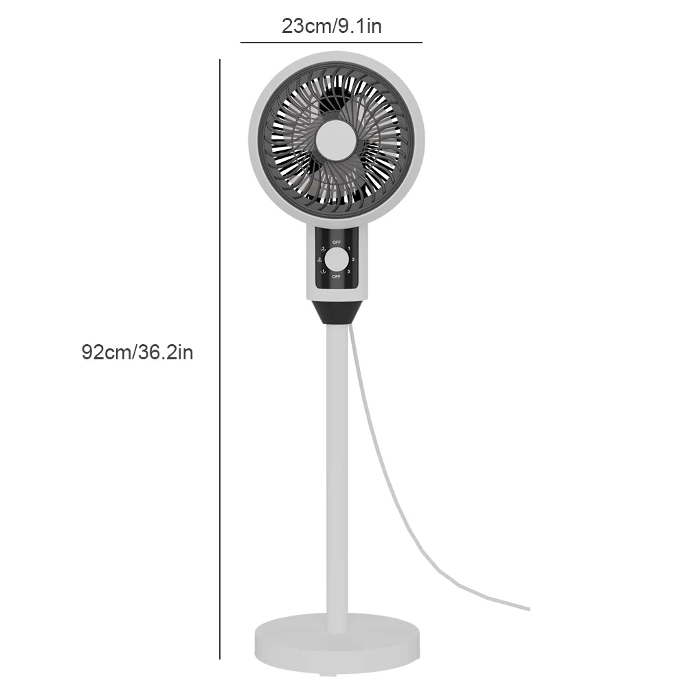 Umluftventilator 92 cm – Standventilator mit 3 Stufen & Oszillation