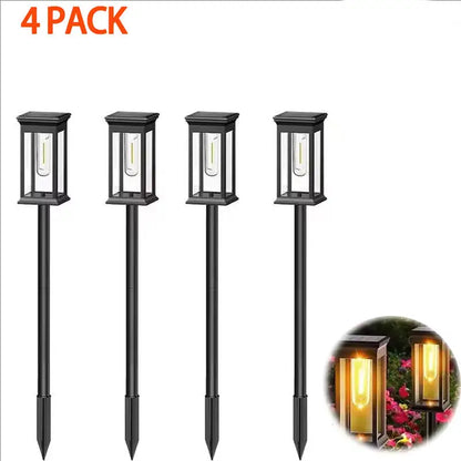 Solar LED Gartenleuchten im 4er Set für Garten und Wege