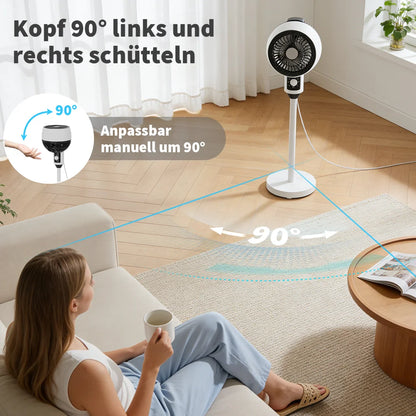 Umluftventilator 92 cm – Standventilator mit 3 Stufen & Oszillation