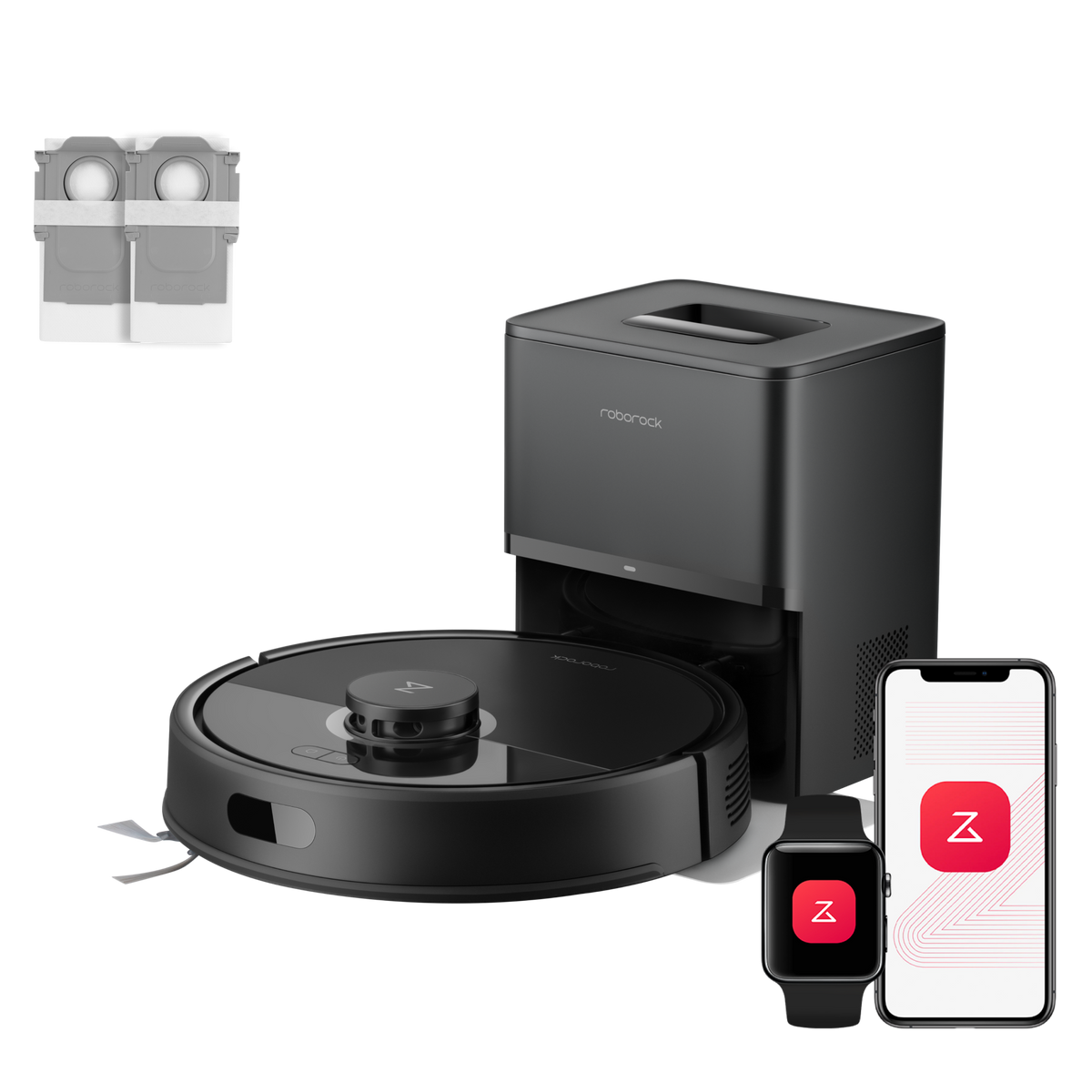 Roborock Q7 L5+ Set – Saug- & Wischroboter mit Absaugstation, 8.000 Pa + 2 Staubbeutel