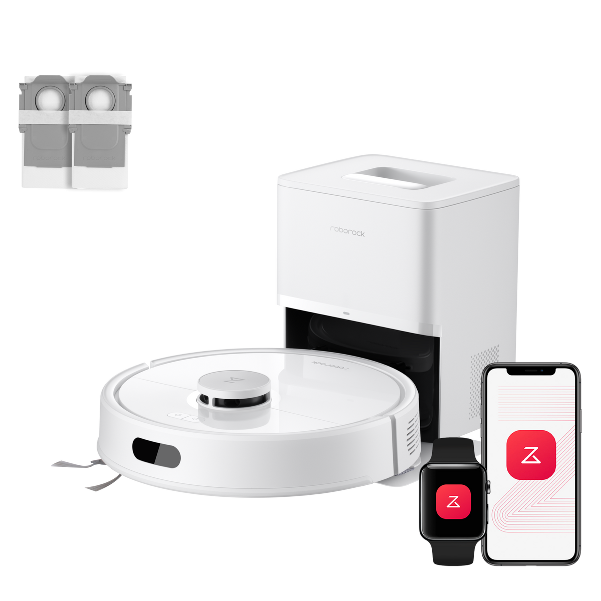 Roborock Q7 L5+ Set – Saug- & Wischroboter mit Absaugstation, 8.000 Pa + 2 Staubbeutel