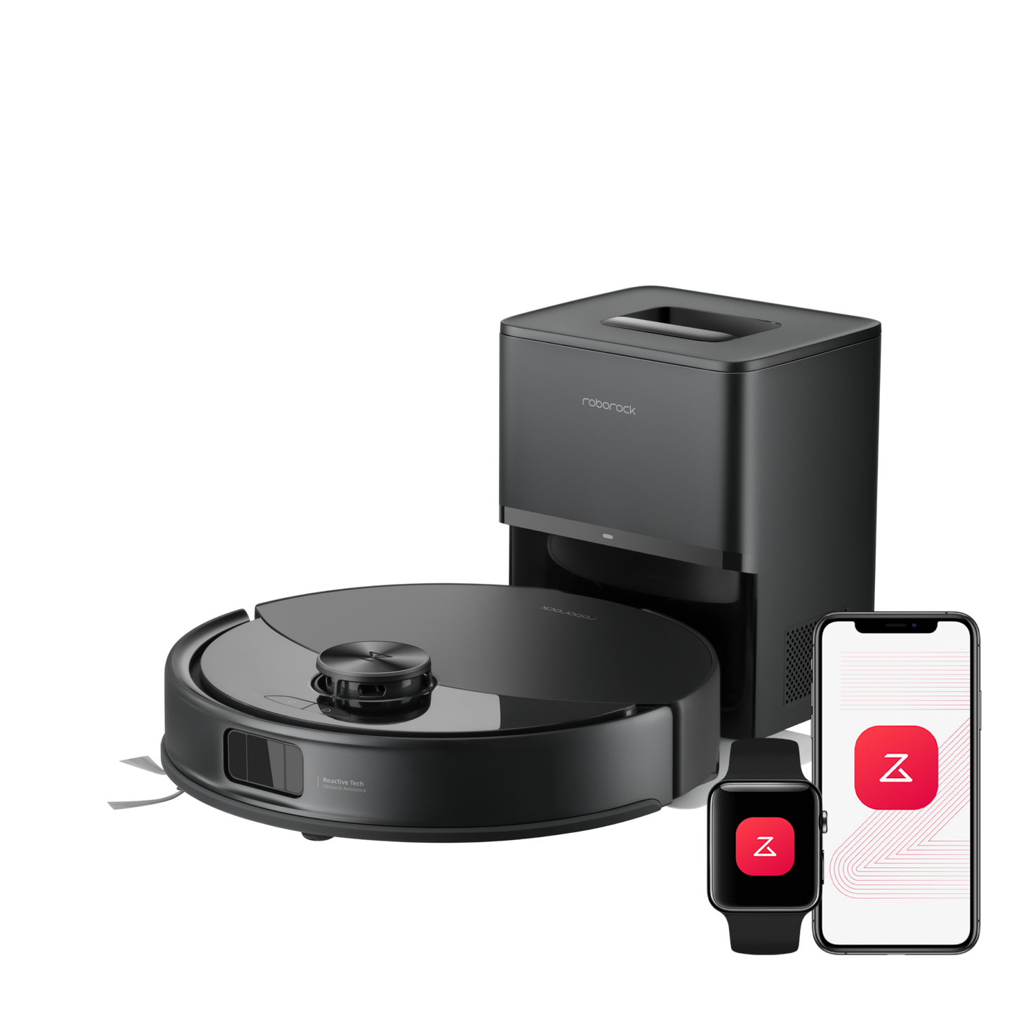 Roborock Q10 S5+ Saug- und Wischroboter in Schwarz mit Auto-Entleerungsstation