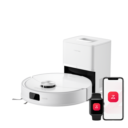 Roborock Q10 S5+ Saug- und Wischroboter in Weiß mit Auto-Entleerungsstation und App-Steuerung