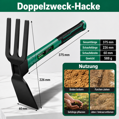 Gartenwerkzeuge Handharke aus Kohlenstoffstahl mit ergonomischem Gummigriff für die Pflanzenpflege