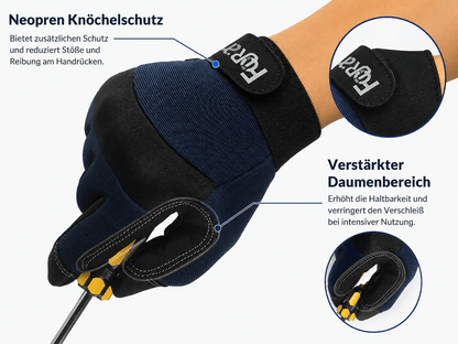 Touchscreen Arbeitshandschuhe mit starkem Grip beim Arbeiten