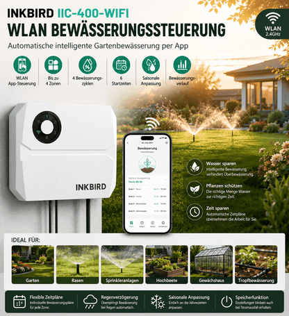 Smart WLAN Bewässerungscontroller für automatische Gartenbewässerung