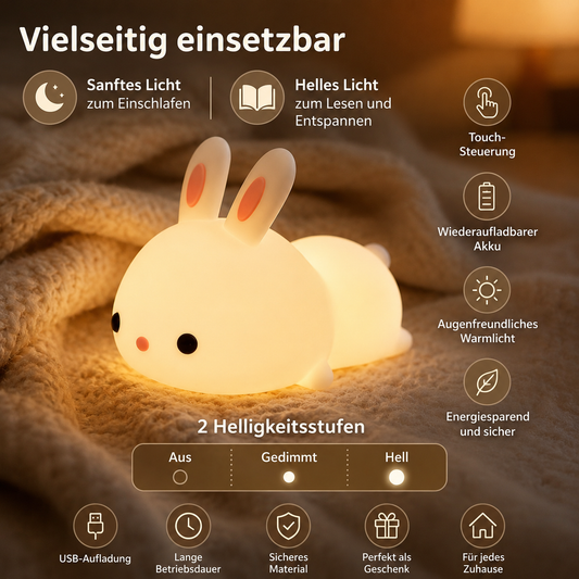 Kaninchen Nachtlicht LED mit warmem Nachtlicht für Kinder