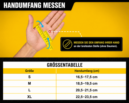 Touchscreen Handschuhe Größentabelle und Passform