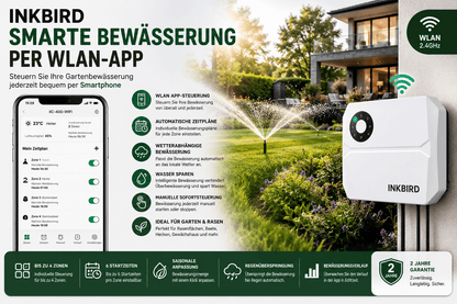 Smart WLAN Bewässerungscontroller für Rasen und Sprinkleranlage