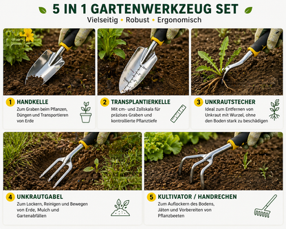 Gartenwerkzeug Set für Unkraut entfernen