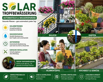 Solar Tropfbewässerungssystem für Balkon und Garten