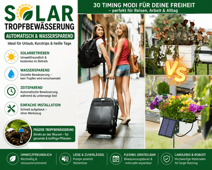 Solar Tropfbewässerungssystem für Hochbeet und Gewächshaus