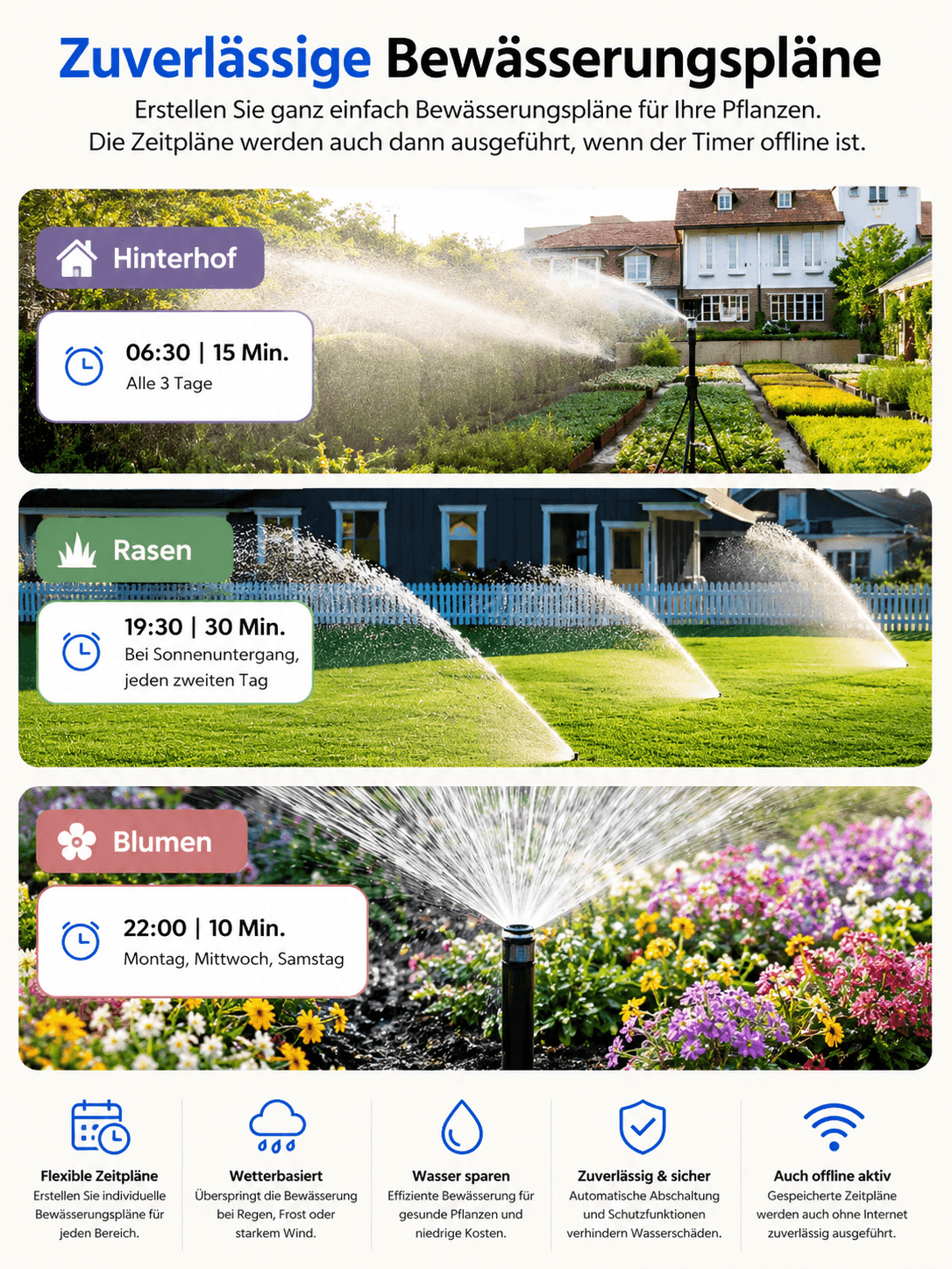Meross Smart WLAN Bewässerungscomputer für Garten