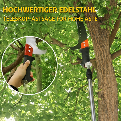 Teleskop-Gartensäge für sichere Astpflege im Garten