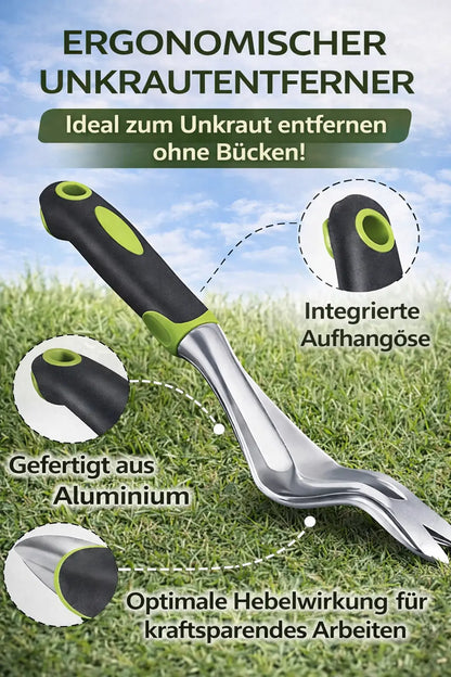 Ergonomischer Unkrautentferner mit Produktvorteilen für Garten, Beet und Rasen