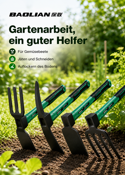 Gartenwerkzeuge Set mit rutschfesten Griffen für Beet, Balkon und Gartenarbeit