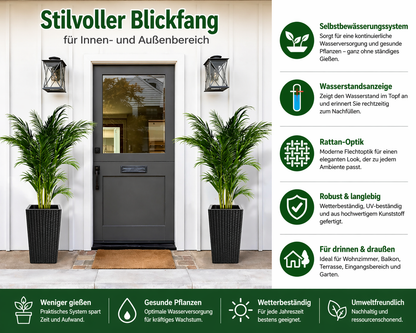 Selbstbewässernde Blumentöpfe für Balkon, Terrasse und Garten