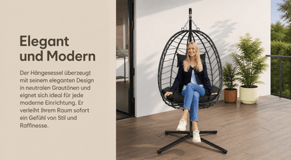 Hängesessel mit Gestell jeder zeit entspannen