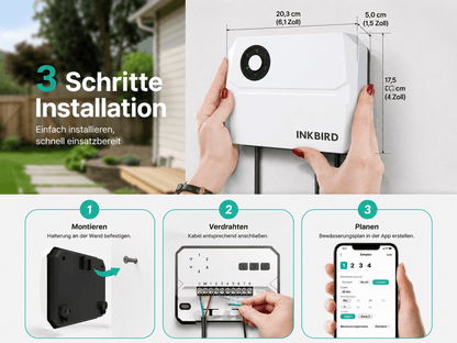 Smart WLAN Bewässerungscontroller Installation im Garten
