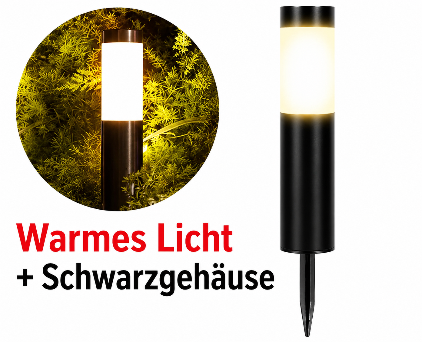 Solar LED Wegleuchte Warmweiß automatische Gartenbeleuchtung