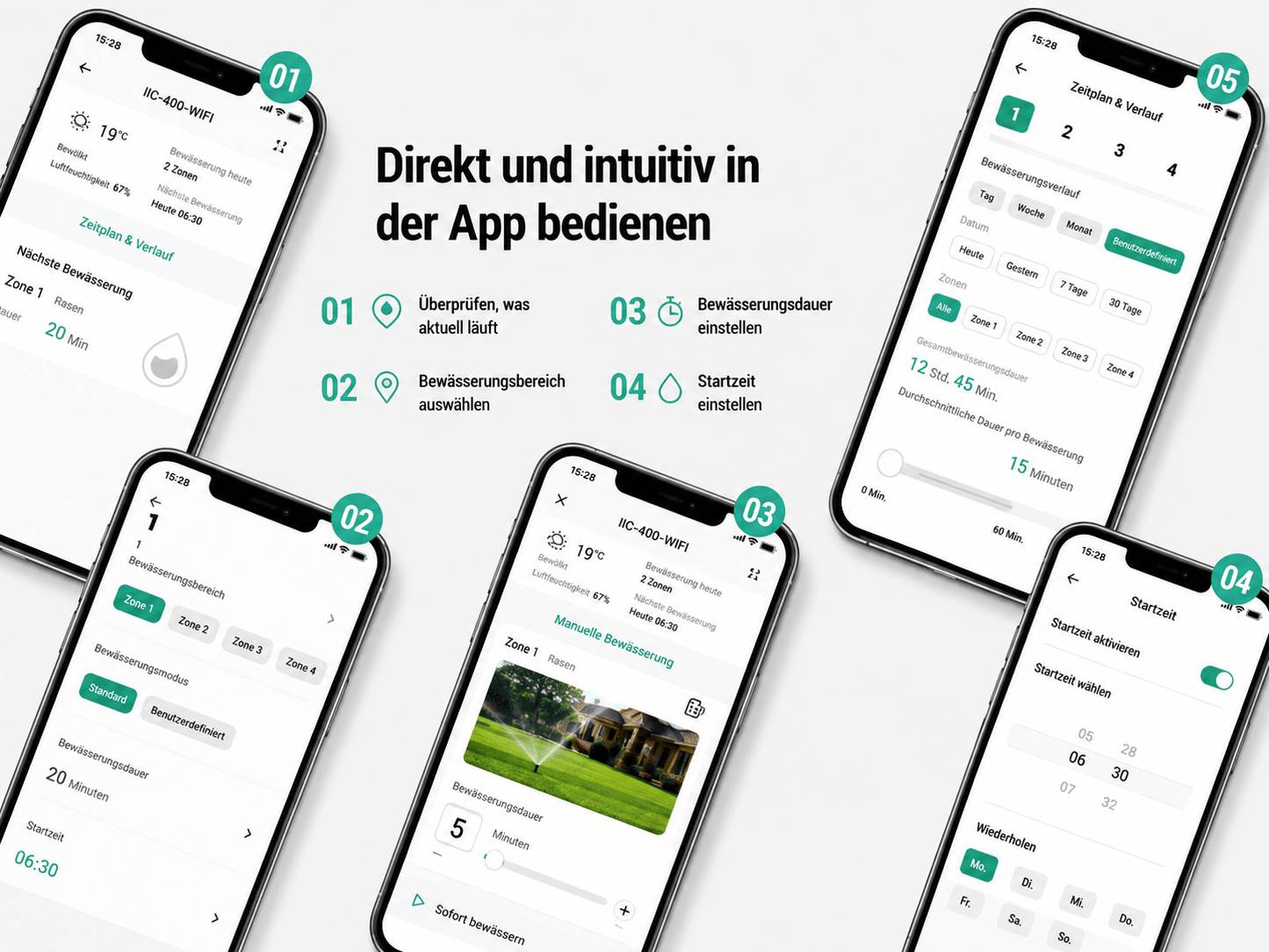 Smart WLAN Bewässerungscontroller App Steuerung per Smartphone