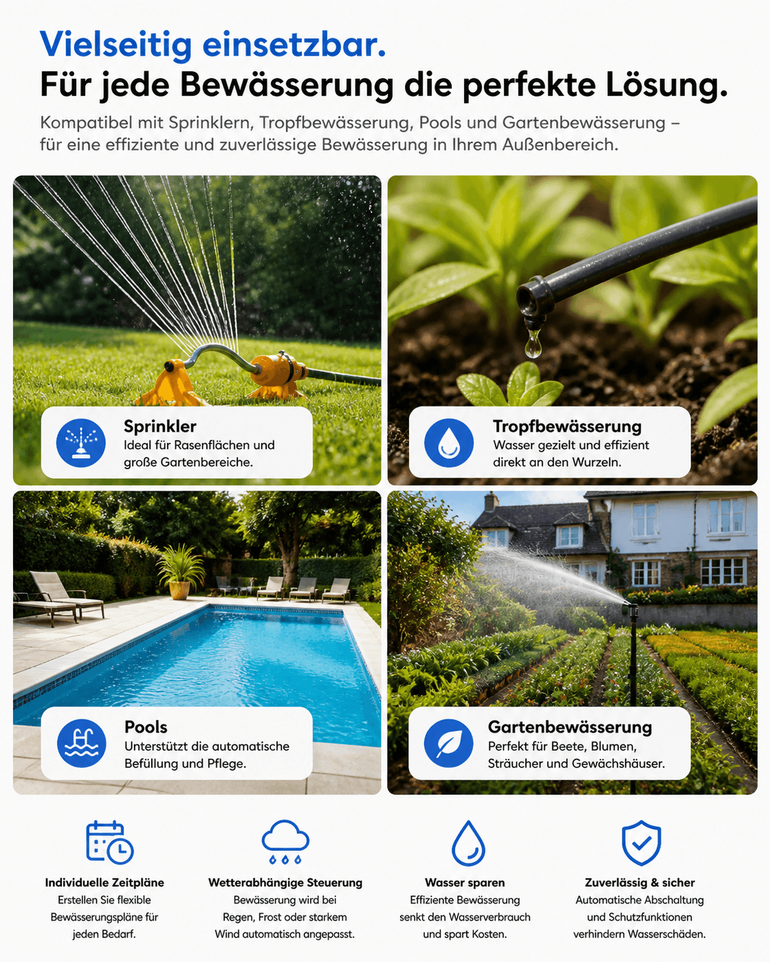 Meross Smart WLAN Bewässerungscomputer automatische Gartenbewässerung