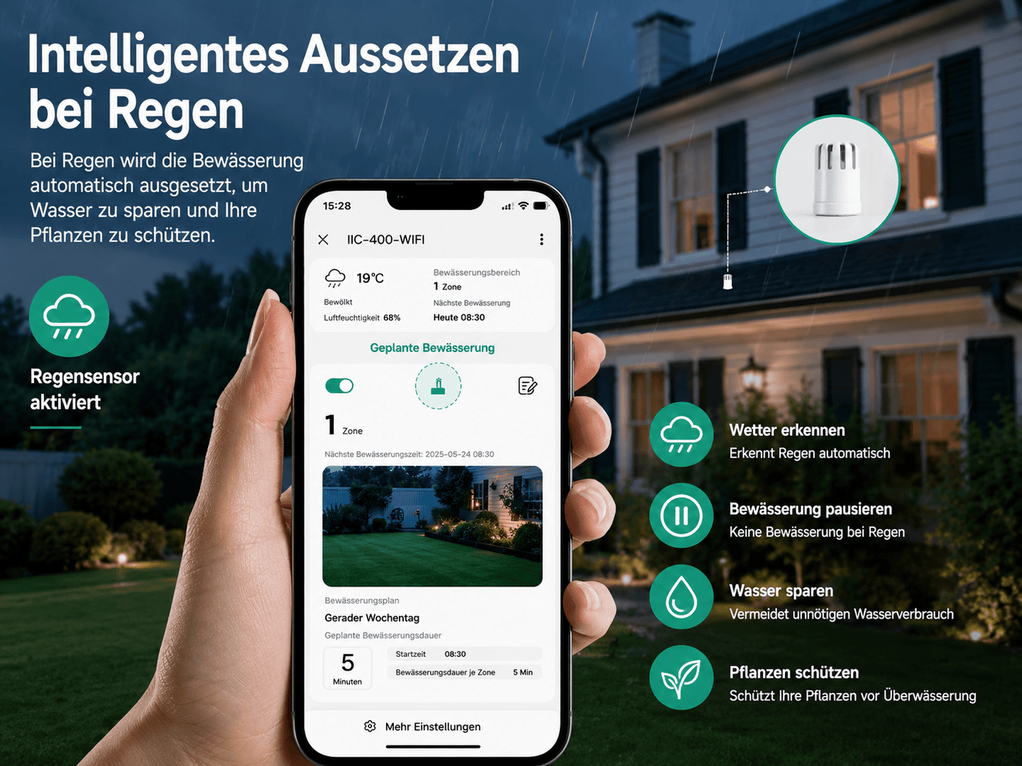Smart WLAN Bewässerungscontroller mit Smartphone Bedienung