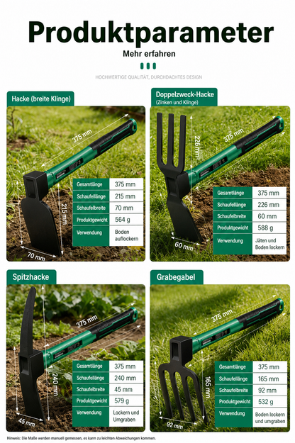 Gartenwerkzeuge Handschaufel und Handharke für präzises Pflanzen und Umtopfen