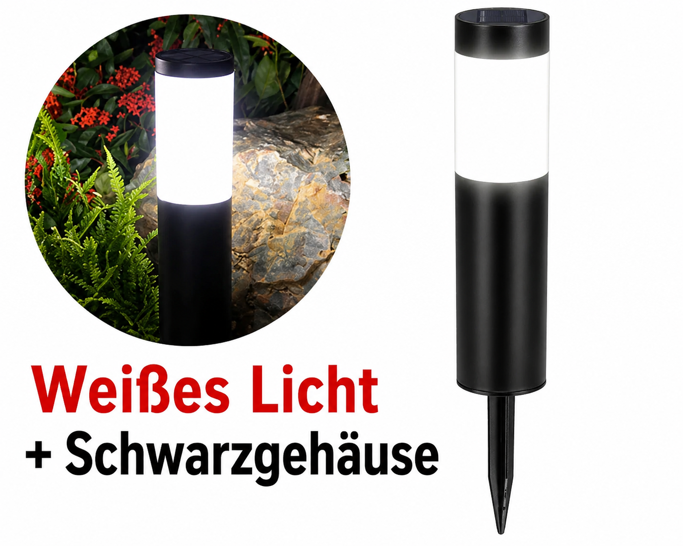 Solar LED Wegleuchte Kaltweiß automatische Gartenbeleuchtung