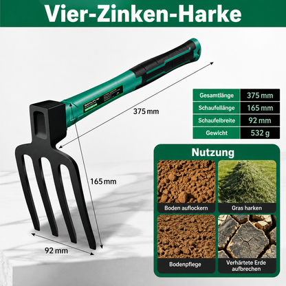 Gartenwerkzeuge Handharke mit stabilem Stahlkopf und ergonomischem Griff für Beet und Blumenpflege