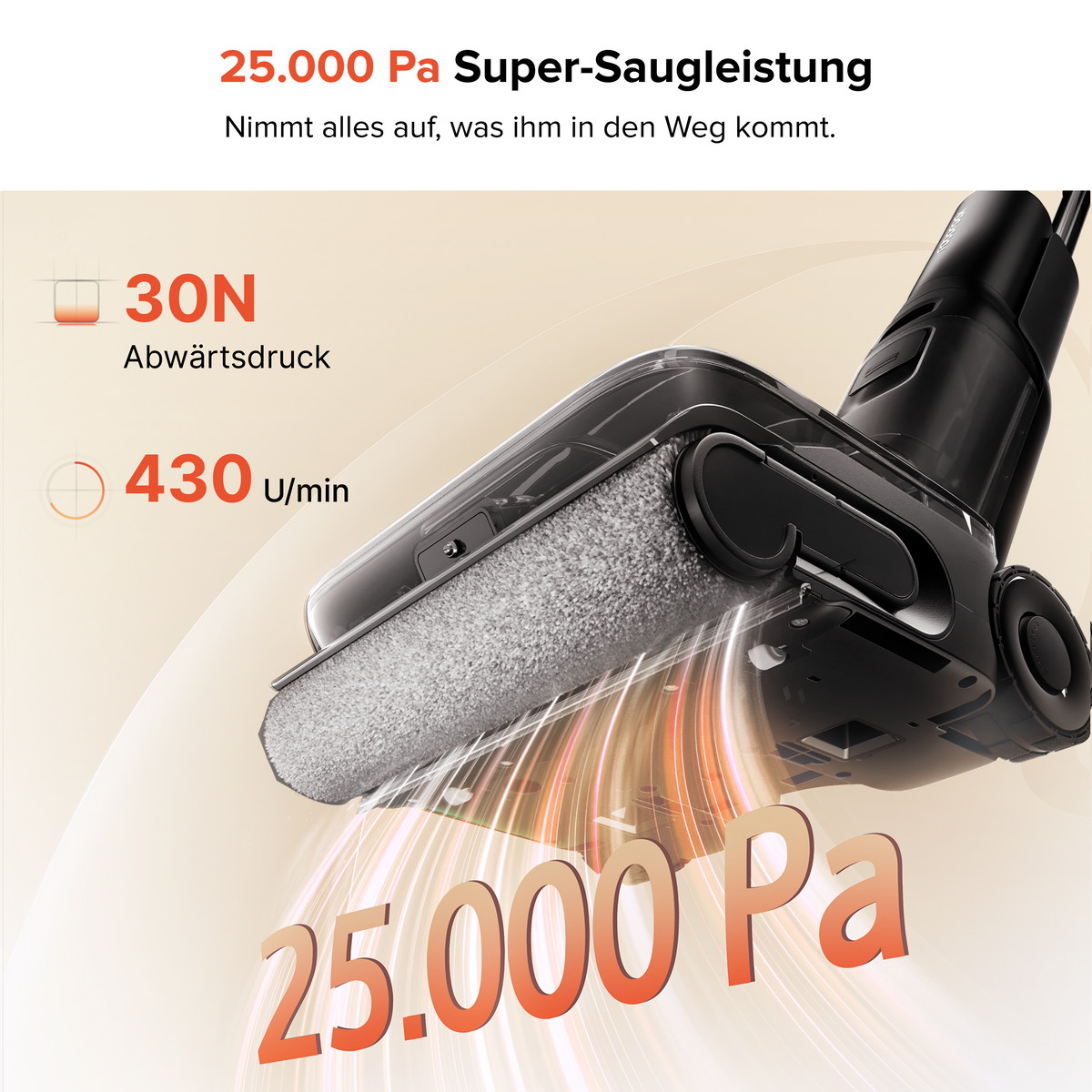 Roborock F25 ACE Pro Nass- & Trockensauger – 25.000 Pa & JetFoaming™