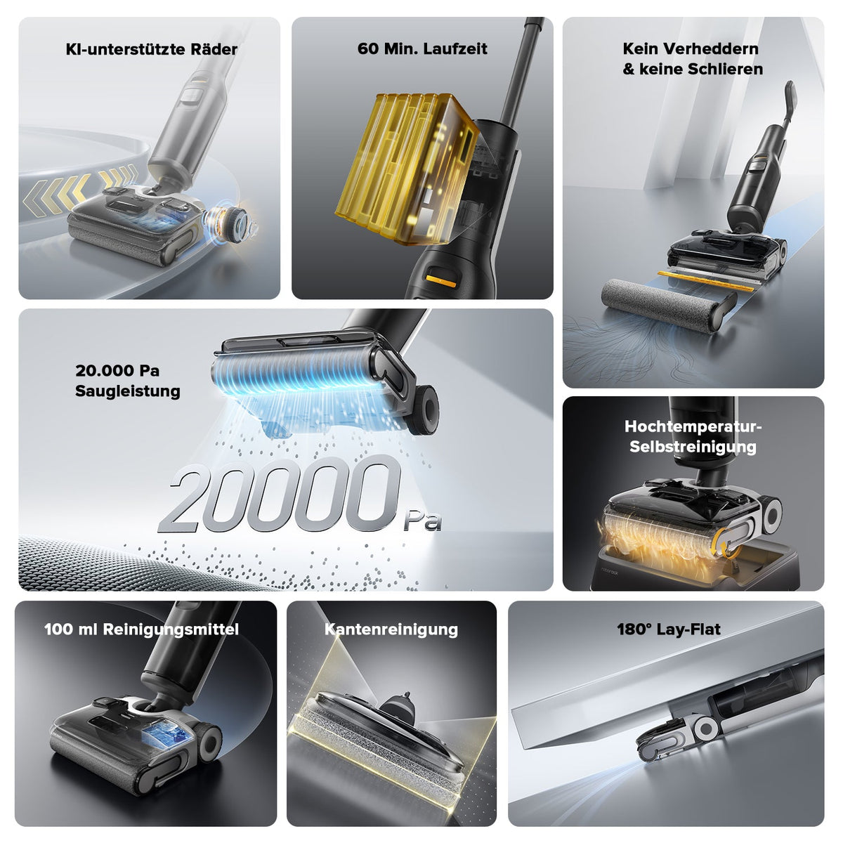 Roborock F25 ALT Nass- & Trockensauger – 20.000 Pa & 60 Min Laufzeit
