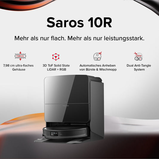 Roborock Saros 10R Saugroboter mit Wischfunktion und Multifunktions-Dock 4.0